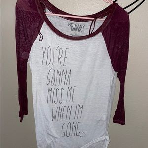Bethany mota top (you’re gonna miss me when I’m gone)